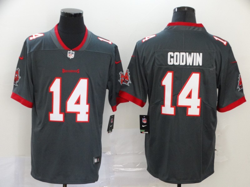 Men Tampa Bay Buccaneers #14 Godwin grey New Nike Limited Vapor Untouchable NFL Jerseys style 3->youth mlb jersey->Youth Jersey